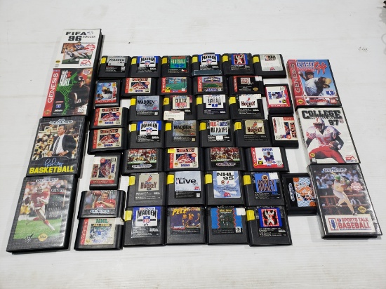 (39) Sega Genesis Sports Games & (7) Empty Boxes