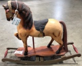 Vintage Wooden Rocking Horse