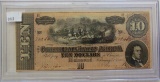 Confederate States $10 Note