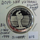 2019 NRA Veterans .999 Troy Oz