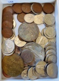 Mixed Lot: Wheat Cents, Tokens, Canadian Coins