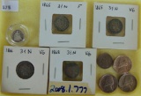 3¢ Pieces, Jefferson Nickels & Half Dime