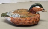 Hand Carved & Painted Wooden Duck Decoy