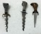 (3) Wolf Miniature Snake Swords
