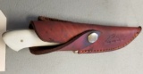 Unmarked Bone Handled Fixed Blade Knife