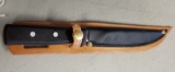 Marked Fillet Knife with Wooden Handle