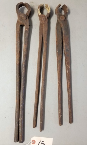 (3) Large Farrier Nippers