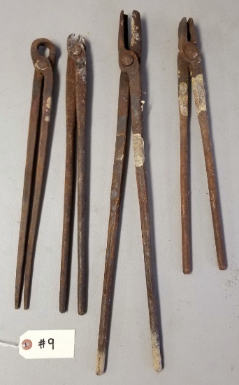(4) Assorted Forge Tongs