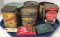 Lot of 8 Advertising Tins