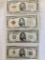 4, $5 BILLS.