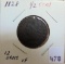 1828 HALF CENT