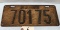 1918 N.J. License Plate