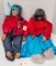 Pr of Fae's Delights Porcelain Indian Dolls