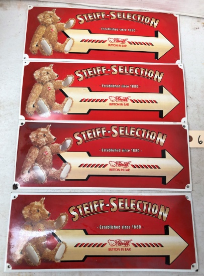 Steiff Porcelain Teddy Bear Signs