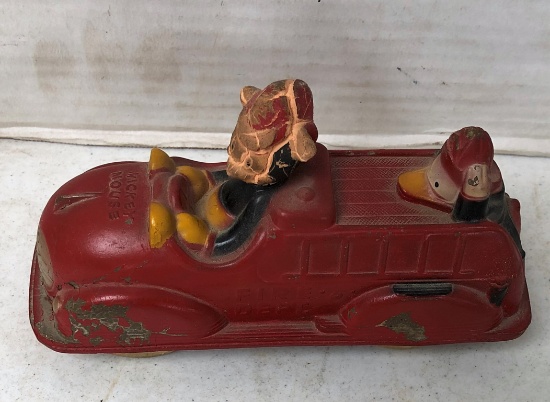 Donald & Mickey Rubber Fire Truck