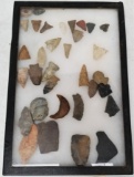 Large Indian Arrowhead Display