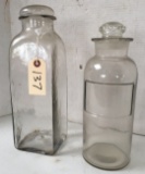 Lot of 2 Apothecary Type Bottles