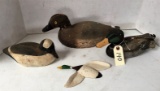 Lot of 4 Wooden Decoys