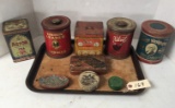 Lot of 9 Advertising Tins
