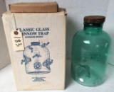 Green Glass Kirby Minnow Trap