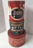 3 Pretzel Tins