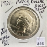1921 PEACE DOLLAR