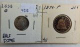 HALF DIME, QUARTER