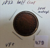1832 HALF CENT