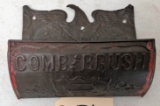 Light Metal Wall Hanging Comb & Brush Tray