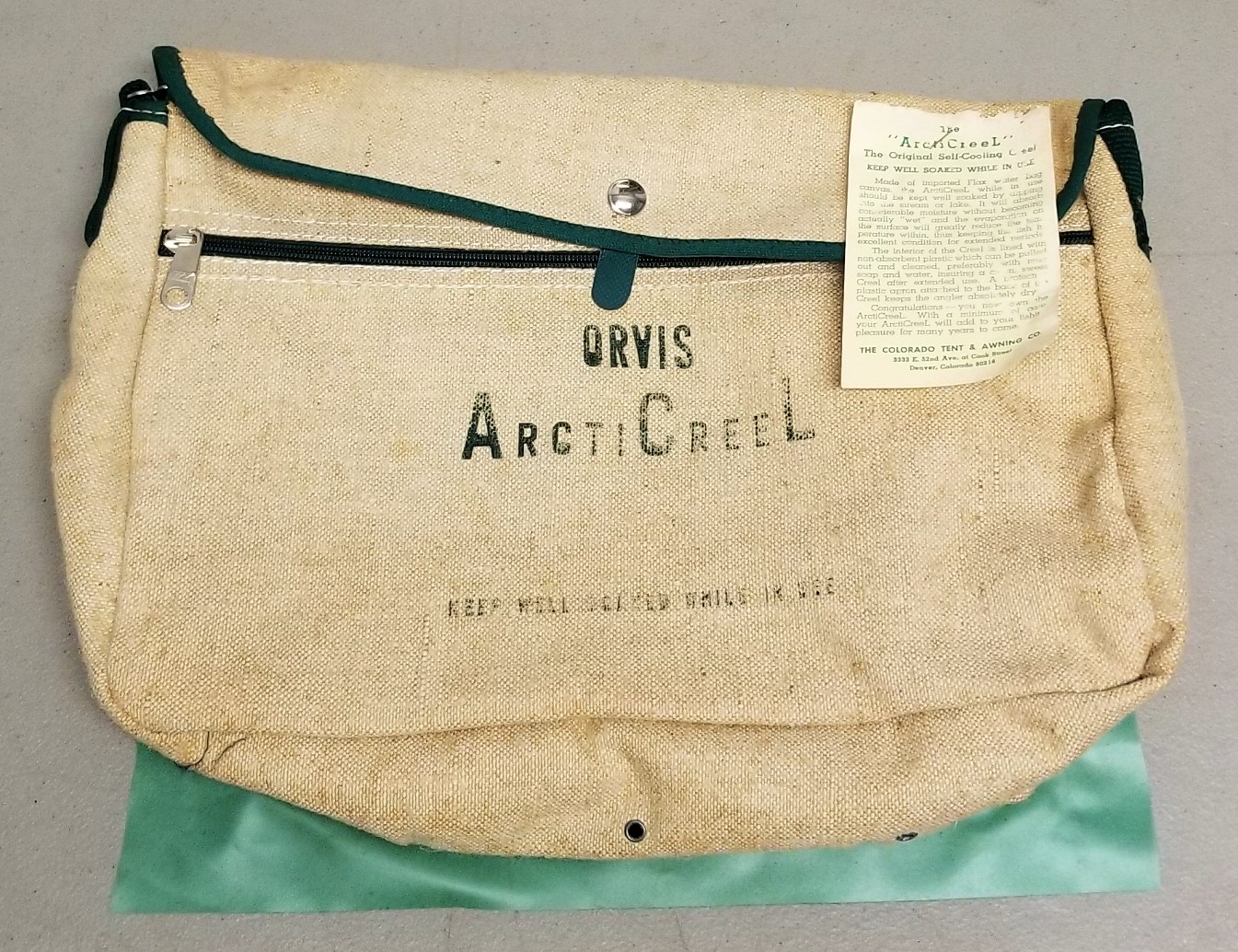 Vintage ORVIS Canvas Fishing Creel Fishing Tackle Bag