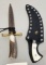 Pair of Fixed Blade Knives in Leather Sheaths