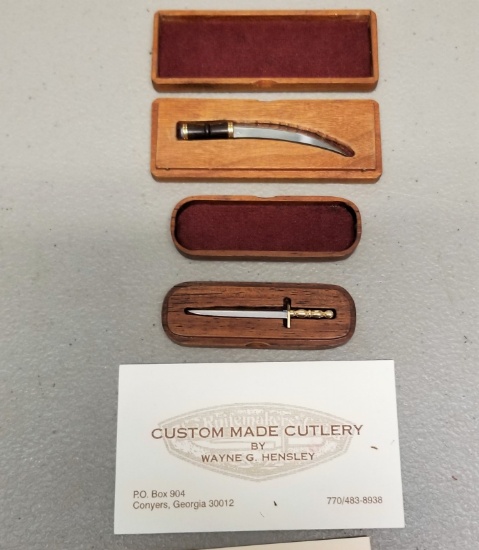 "Loos" Wayne G Hensley Custom Miniature Swords