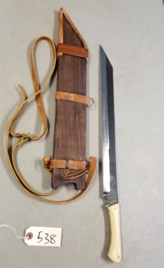 Hand Forged Sword in Wooden Sheath