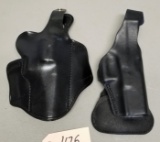 Pair of New Black Leather Holsters
