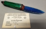 Errett Callahan Knapped Blue Glass Knife