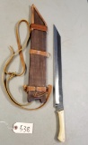 Hand Forged Sword in Wooden Sheath