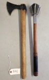 Pair of Medieval Replica Mace & Axe