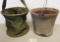 Pair Of Vintage Us Military Collapsible Buckets