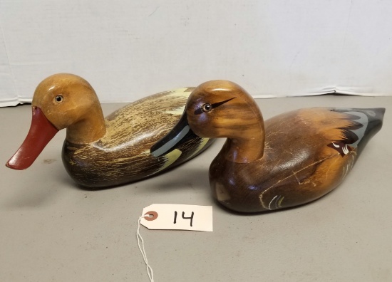 (2) Wooden Duck Decoys