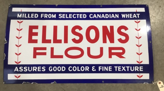 "Ellisons Flour" Porcelain Sign