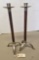 Pair of Copper Candle Stands