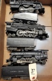 LIONEL LOCOMOTIVE AND TENDER MIXED LOT OF 6,