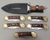 7 - Assorted Wooden Handled Knives