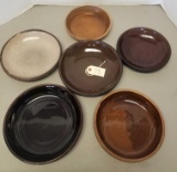 6 -Assorted Early Redware Plates