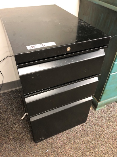 Black 3-drawer cabinet
