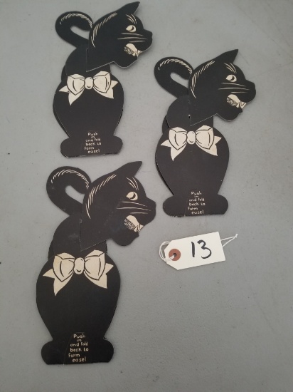 (3) Cardboard "Black Cats"