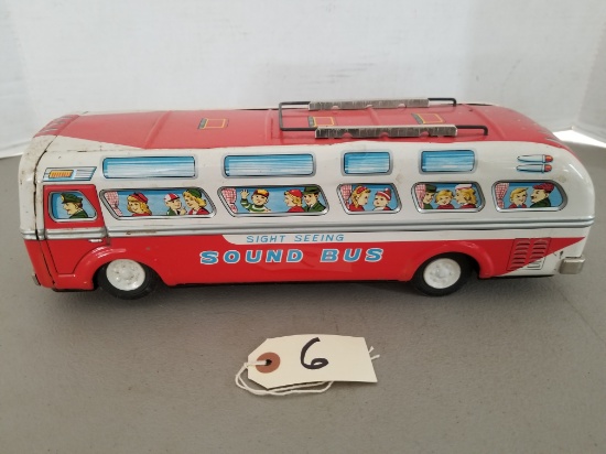 Tin "Sight Seeing Sound Bus" by Modern Toys Japan