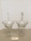 2 Early Cut Top Glass Vases