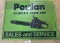 Plastic Poulan Chainsaw Dealer Sign Embossed
