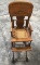Early Wooden Highchair on Wheels